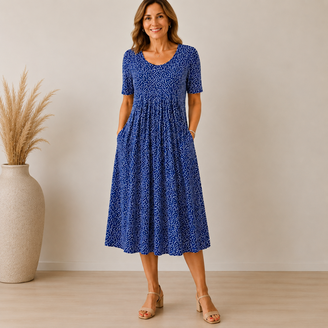 Geneviève | Graceful Floral Midi Dress