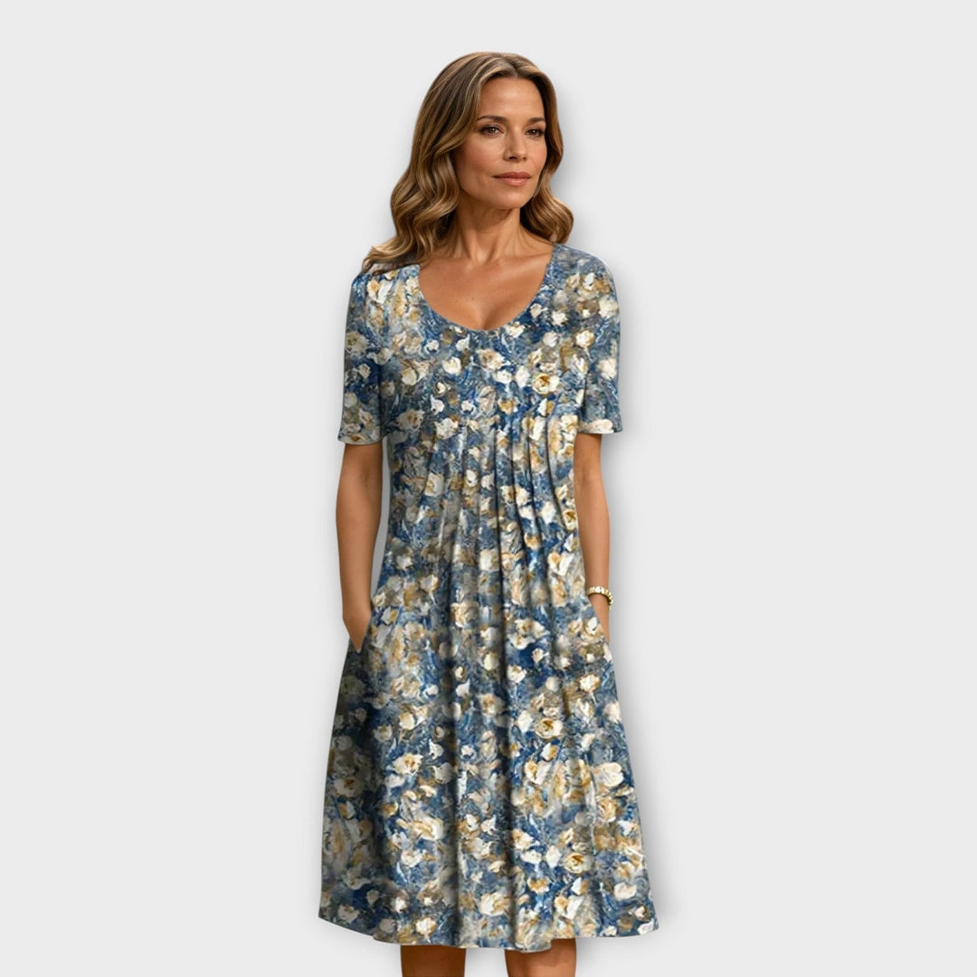 Geneviève | Graceful Floral Midi Dress